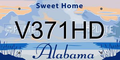 V371HD Alabama License Plate