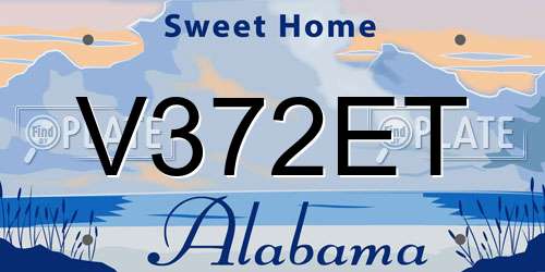 V372ET Alabama License Plate