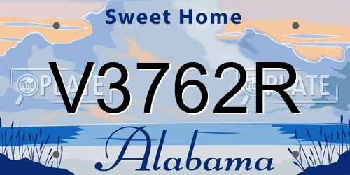 V3762R Alabama License Plate
