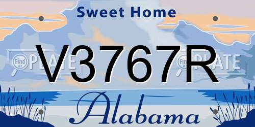 V3767R Alabama License Plate