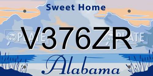 V376ZR Alabama License Plate