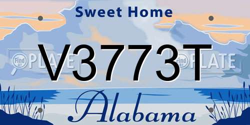 V3773T Alabama License Plate