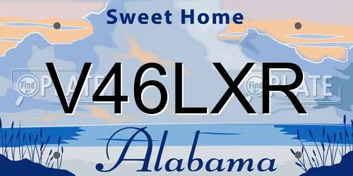 V46LXR Alabama License Plate