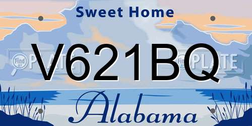 V621BQ Alabama License Plate