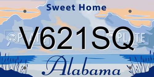V621SQ Alabama License Plate