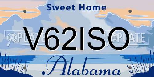 V62ISO Alabama License Plate