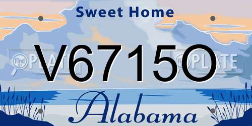 V6715O Alabama License Plate