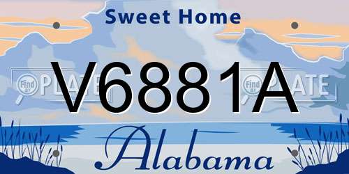 V6881A Alabama License Plate