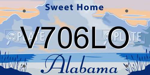 V706LO Alabama License Plate