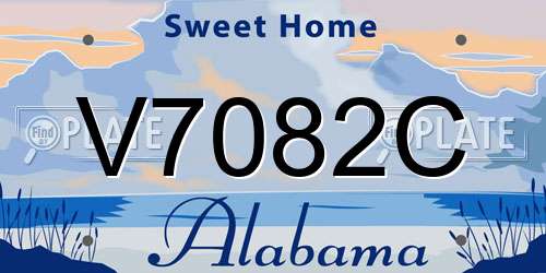 V7082C Alabama License Plate