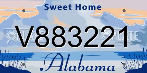 V883221 Alabama License Plate