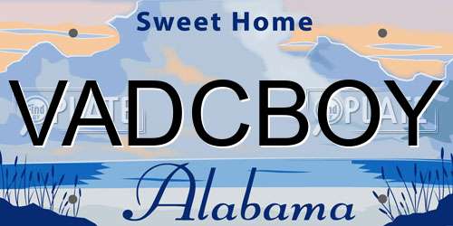 VADCBOY Alabama License Plate