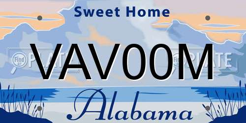 VAV00M Alabama License Plate