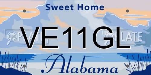VE11GL Alabama License Plate
