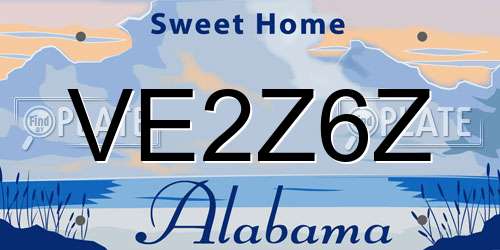 VE2Z6Z Alabama License Plate