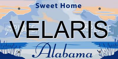 VELARIS Alabama License Plate