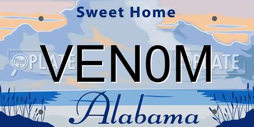 VEN0M Alabama License Plate
