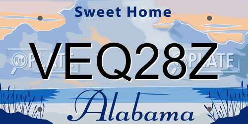 VEQ28Z Alabama License Plate