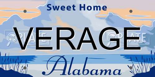 VERAGE Alabama License Plate