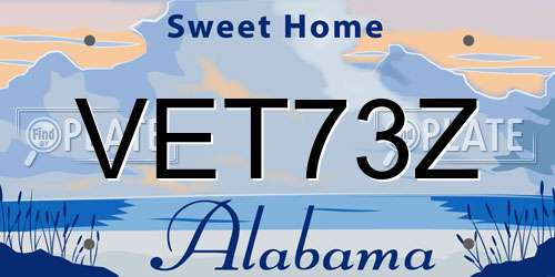VET73Z Alabama License Plate