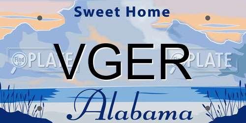 VGER Alabama License Plate