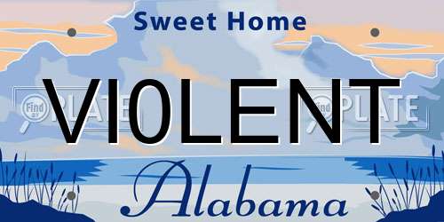 VI0LENT Alabama License Plate