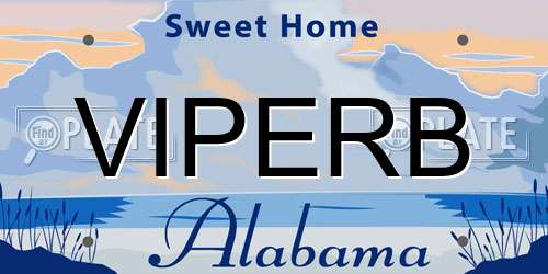 VIPERB Alabama License Plate