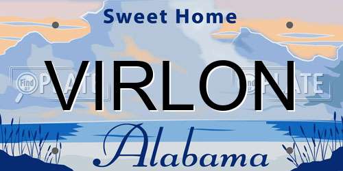 VIRLON Alabama License Plate