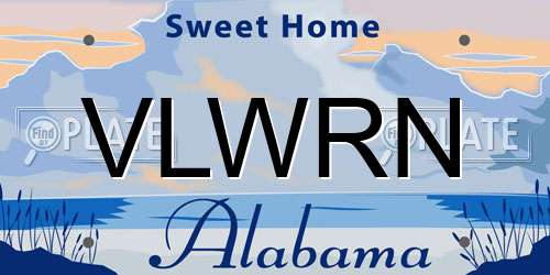 VLWRN Alabama License Plate