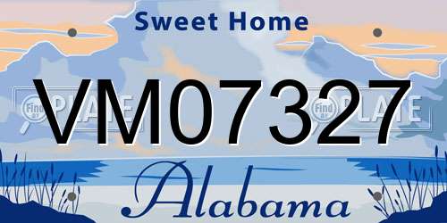 VM07327 Alabama License Plate