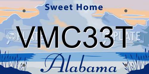 VMC33T Alabama License Plate