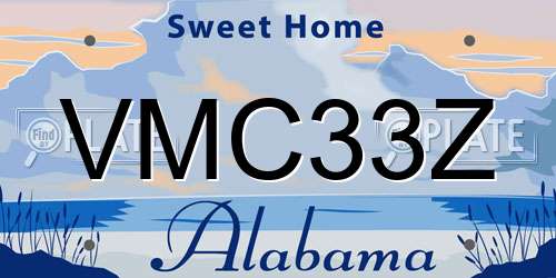 VMC33Z Alabama License Plate