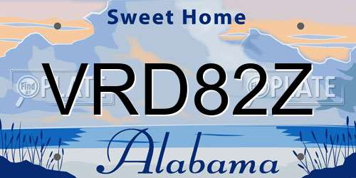 VRD82Z Alabama License Plate