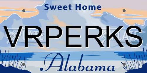 VRPERKS Alabama License Plate