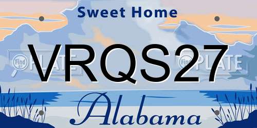 VRQS27 Alabama License Plate