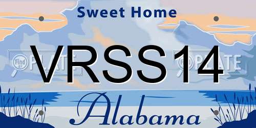 VRSS14 Alabama License Plate