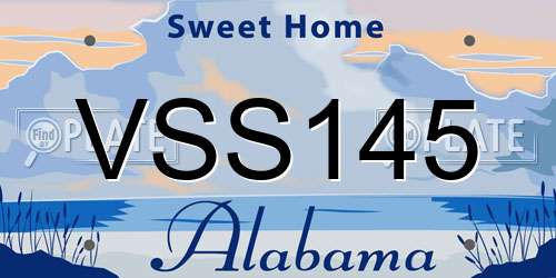 VSS145 Alabama License Plate