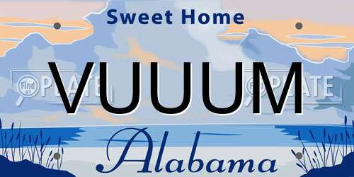 VUUUM Alabama License Plate