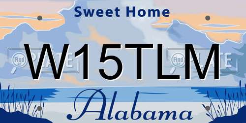 W15TLM Alabama License Plate