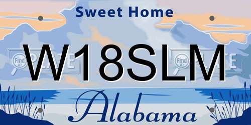 W18SLM Alabama License Plate