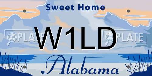 W1LD Alabama License Plate
