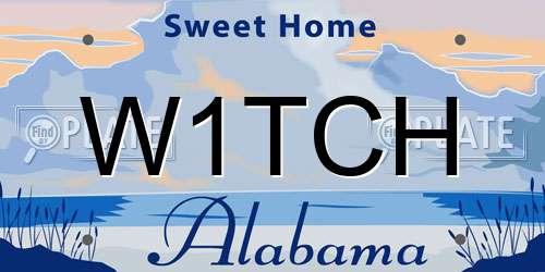 W1TCH Alabama License Plate
