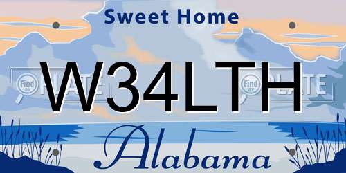 W34LTH Alabama License Plate