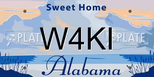 W4KI Alabama License Plate