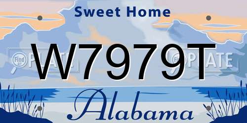 W7979T Alabama License Plate