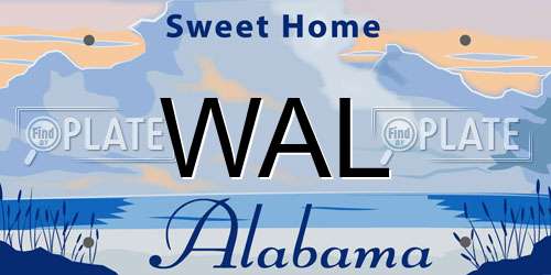 WAL Alabama License Plate