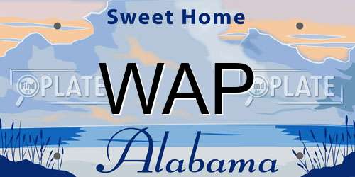 WAP Alabama License Plate
