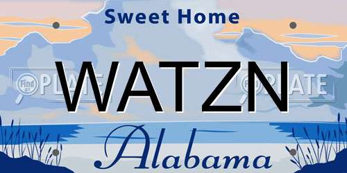 WATZN Alabama License Plate