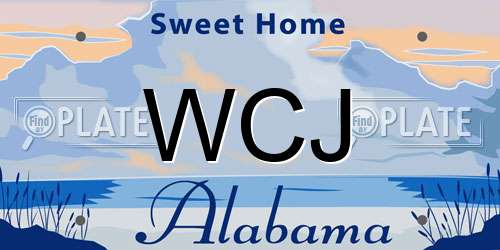 WCJ Alabama License Plate