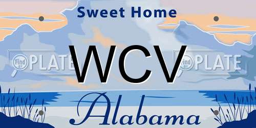 WCV Alabama License Plate